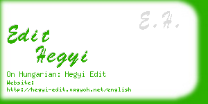 edit hegyi business card